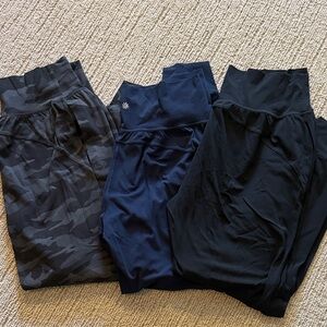 Athleta Black, Navy, and Camouflage Joggers